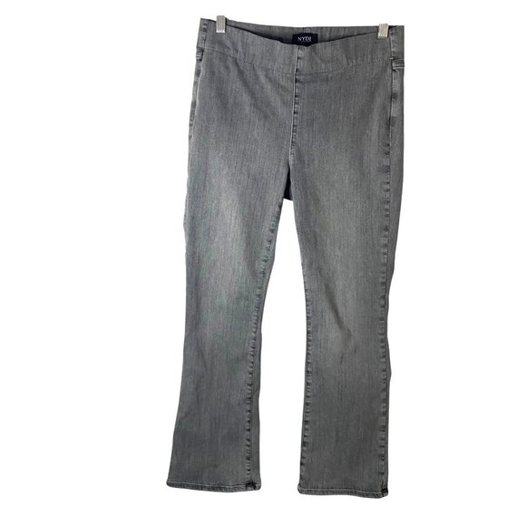 NYDJ Spanspring Pull-On Slim Bootcut Jeans- Clean Barnet Sz PM Neutral Comfort - Picture 3 of 12